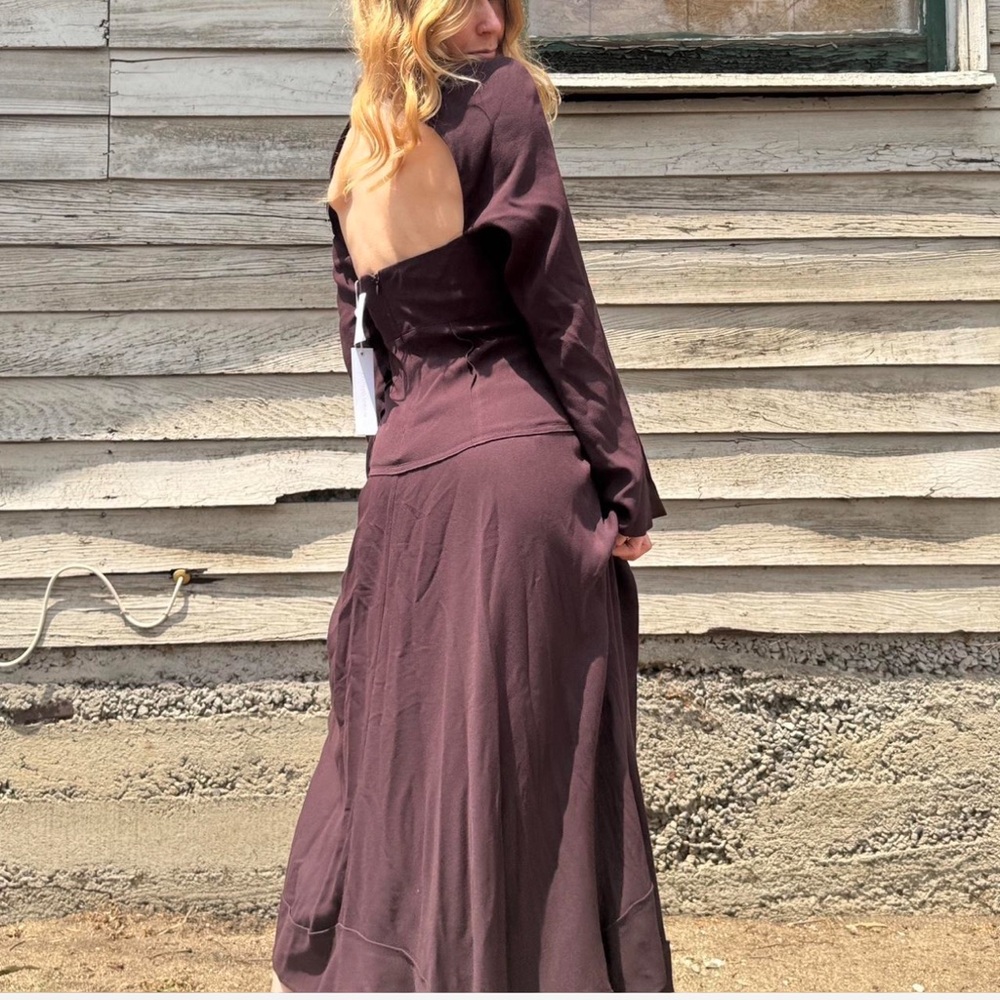 Elegant Sexy JONATHAN SIMKHAI Open-Back long sleeve midi Dress - Picture 4 of 7